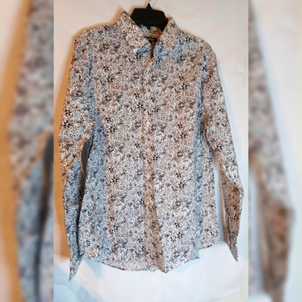 Express Men's Floral Slimfit Button Down Shirt